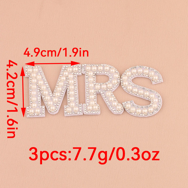 Resin Art Alphabet - 1 ensemble de patchs lettres MRS