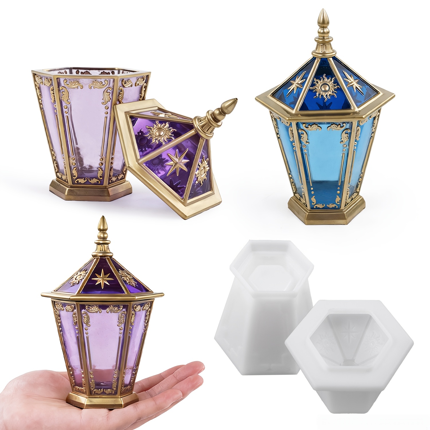 Bouteille hexagonale étoile et - Resin Art Case avis et prix