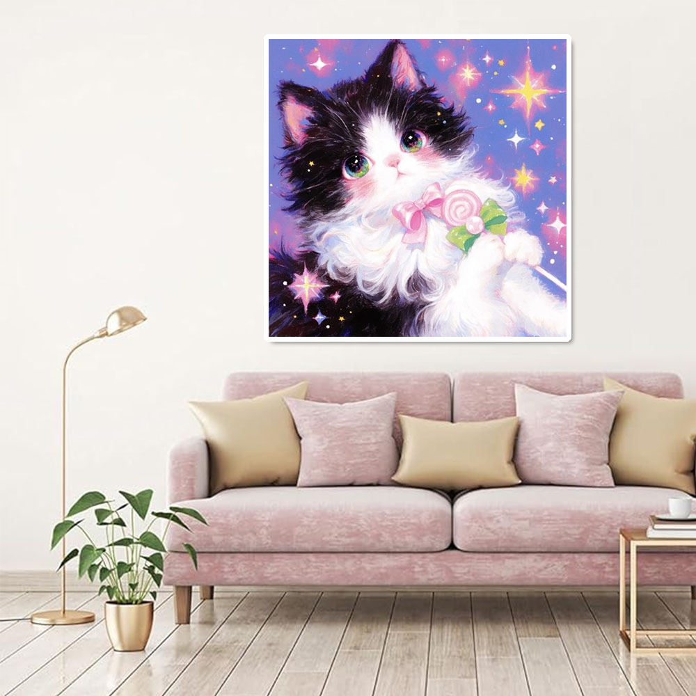 Peinture Diamant AB Chat Migno - Resin Art Wallpaper avis et prix