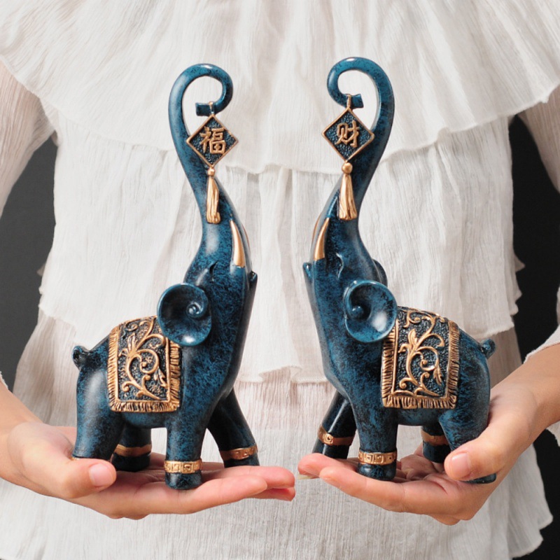 Une paire de figurines éléphan - Resin Art Wedding Gift avis et prix