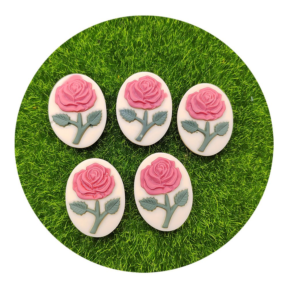 Breloque camée rose en résine  - Resin Art Alphabet avis et prix