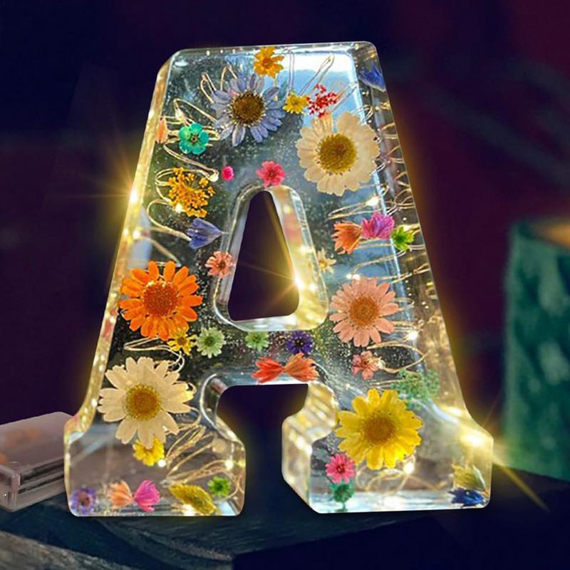 Veilleuses décoratives florale - Resin Art Alphabet avis et prix